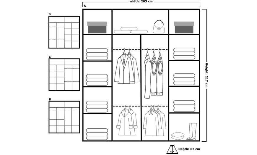 Image 11: Double Sliding Mirror Door Wardrobe