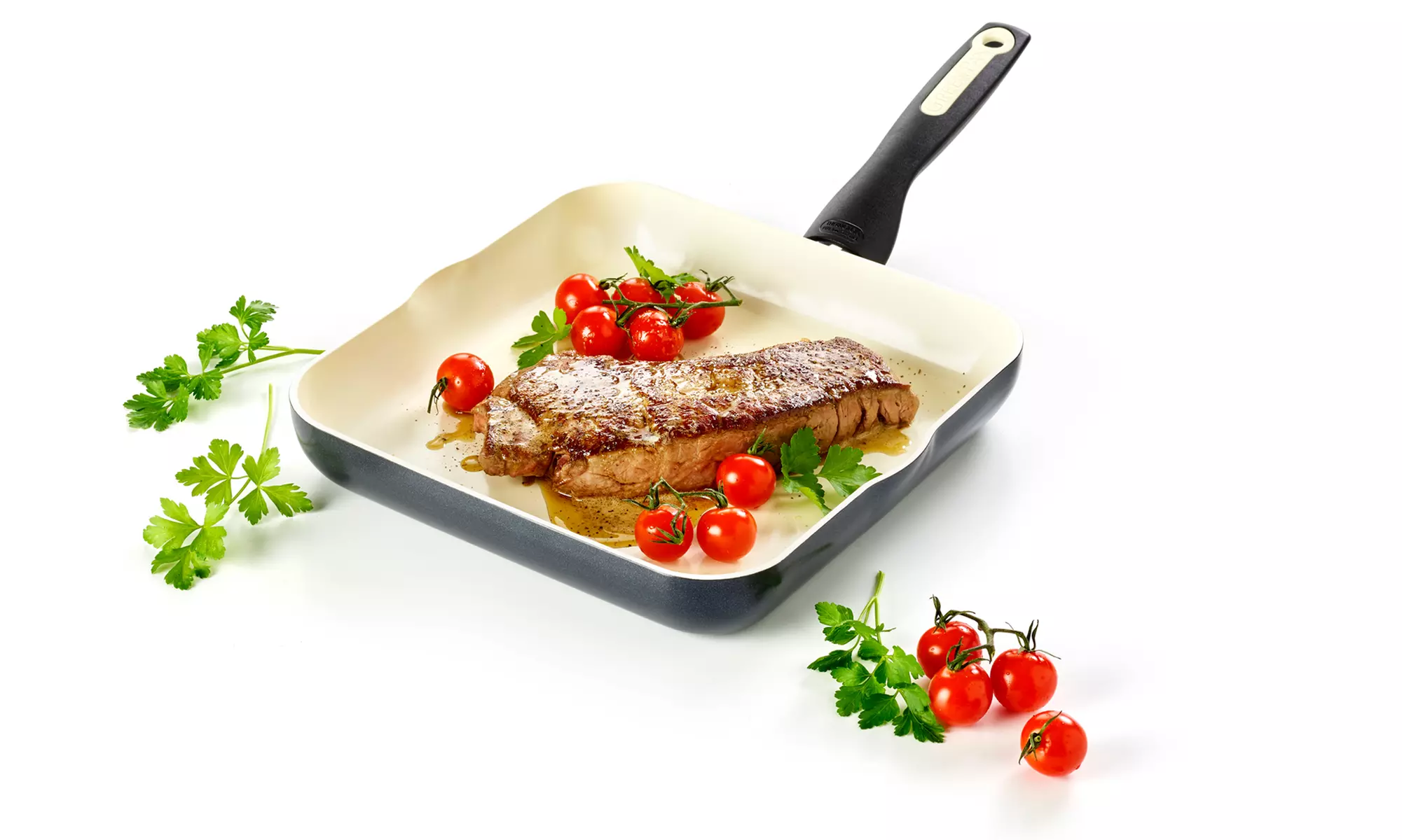 GreenPan Rio 10" Square Aluminum Griddle with 2 Spouts - Primary Image