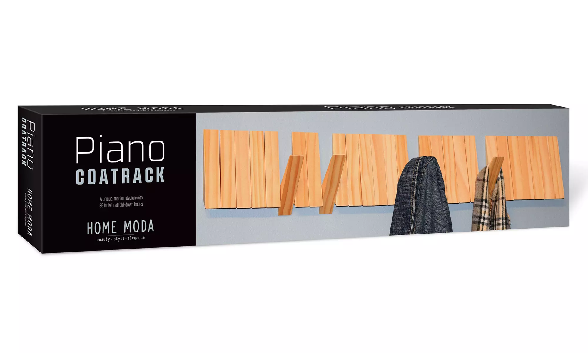 Home Moda Foldable Space-Saving Piano Coat Rack - Second Medium
