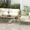 Image 10: Outsunny Aluminium Corner Sofa, Armchair and Table Garden Sofa Set