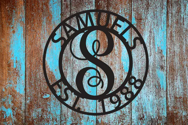 One or Two 15" Circle Acrylic Family Name Signs at Metal Unlimited (Up to 57% Off)  - Primary Image