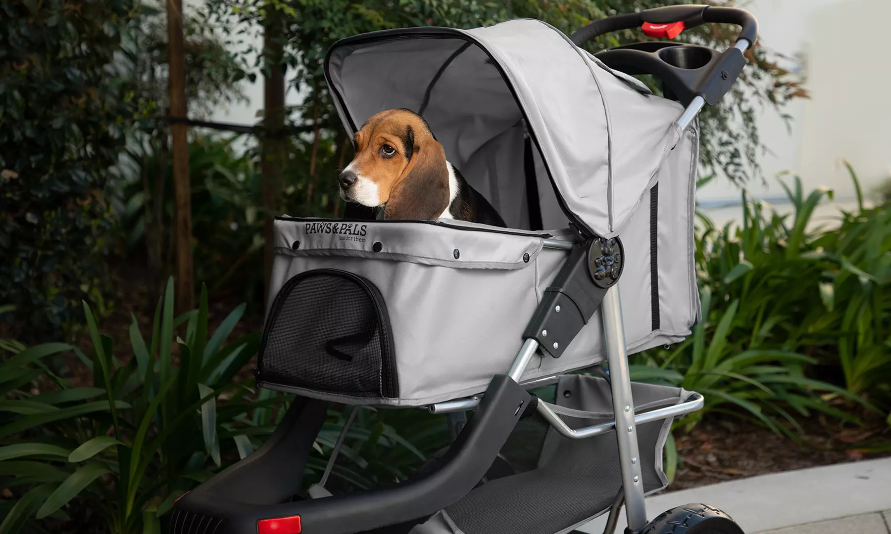 Paws & Pals 3 Wheeler Jogger Folding Pet Stroller - Second Medium