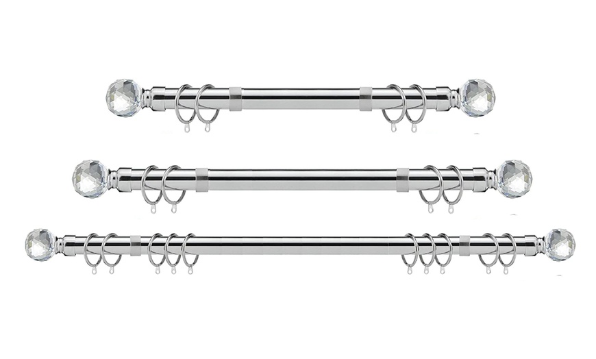 Image 3: Extendable Curtain Pole Set