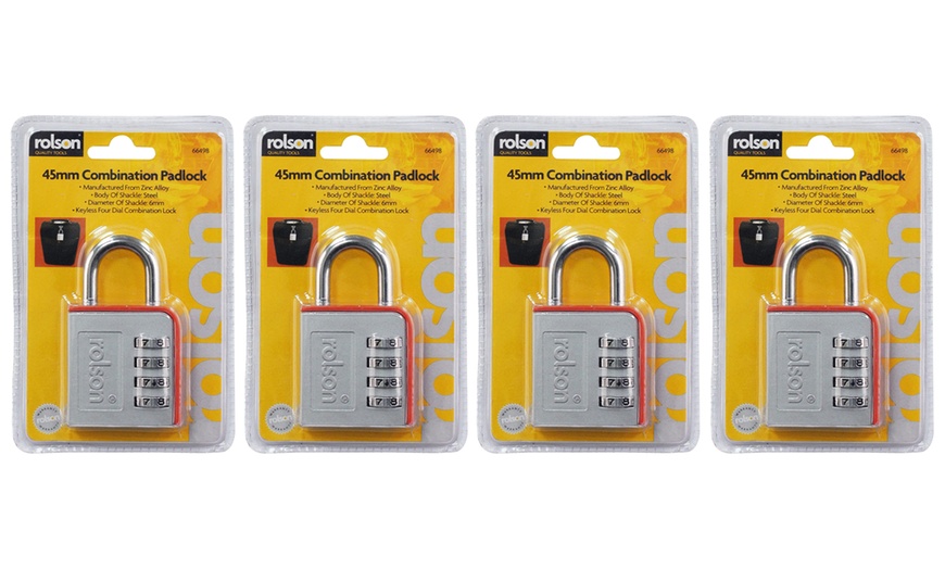 Image 2: 45mm Rolson Combination Padlocks