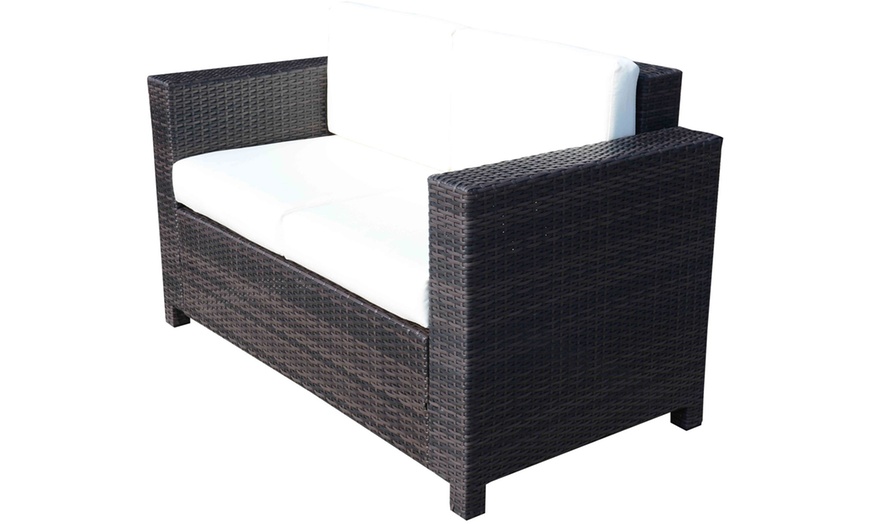 Image 7: Outsunny Rattan-Effect Love Seat