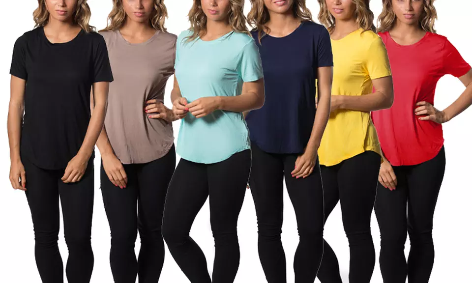 Women's Assorted Stretch Tees (3-Pack) - Second Medium
