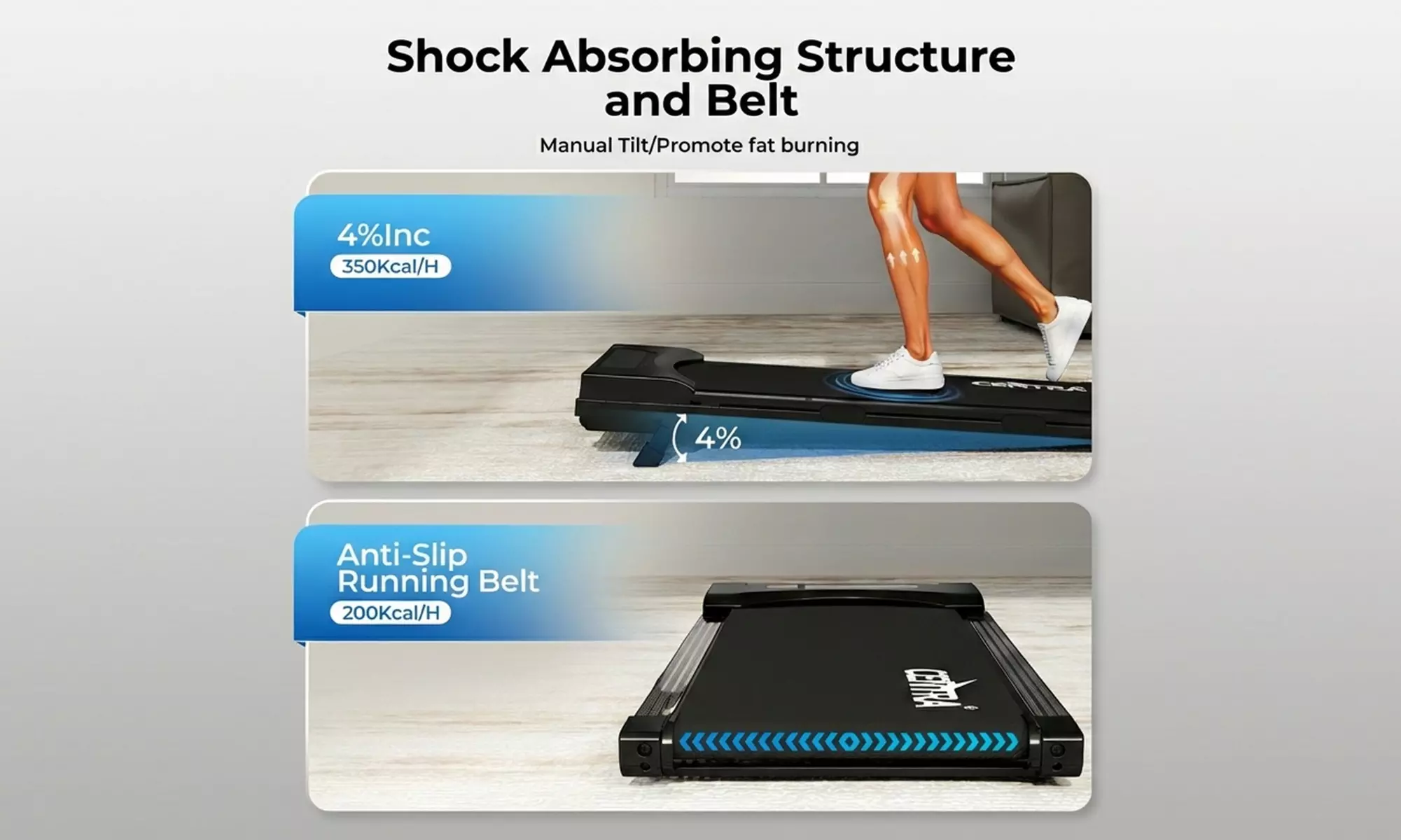 Centra Smart Foldable Home Treadmills With App Integration