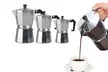 Stovetop Espresso Coffee Maker 1/3/6 Cups Moka Latte Stainless Pot - Second Medium