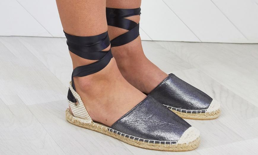 Image 4: Women's Ankle Tie-Up Espadrilles