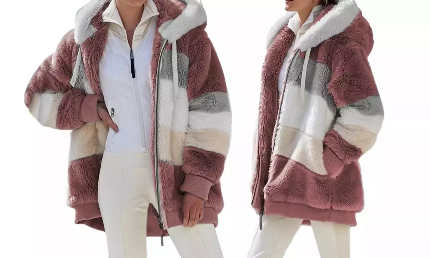 Cárdigan a rayas con capucha