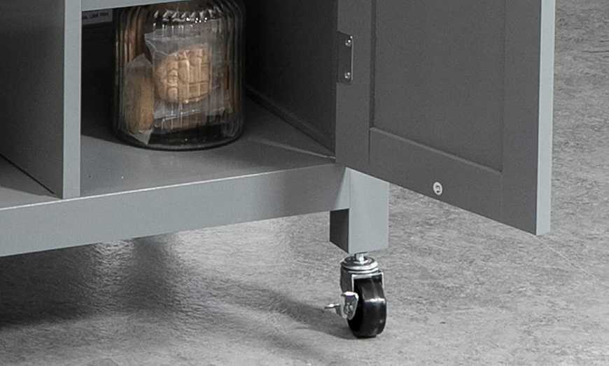 Image 16: HomCom Kitchen Trolley Cart