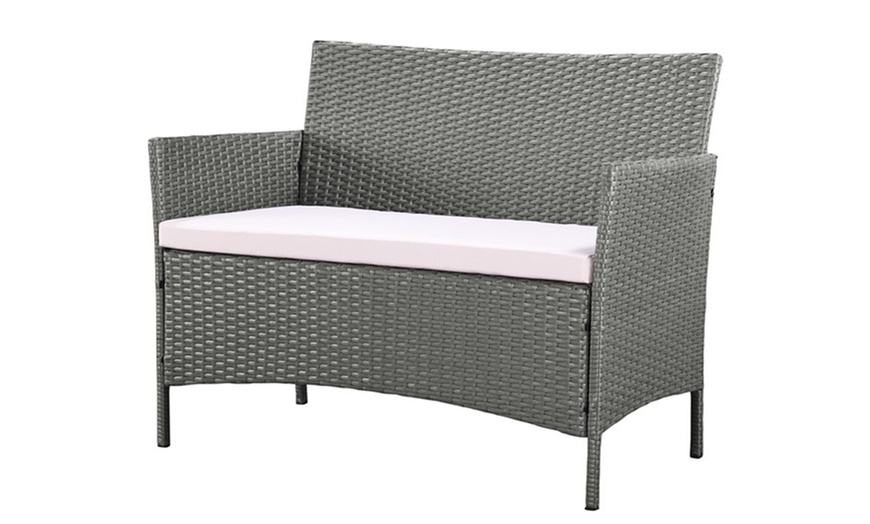 Image 38: 4-Piece Rattan-Effect Lounge Set