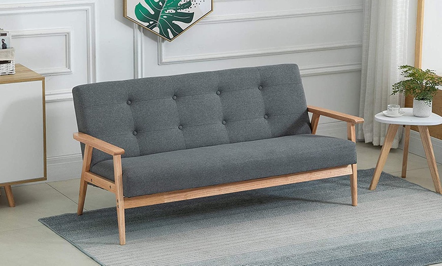 Image 6: Homcom Two- or Three-Seater Tufted Sofa