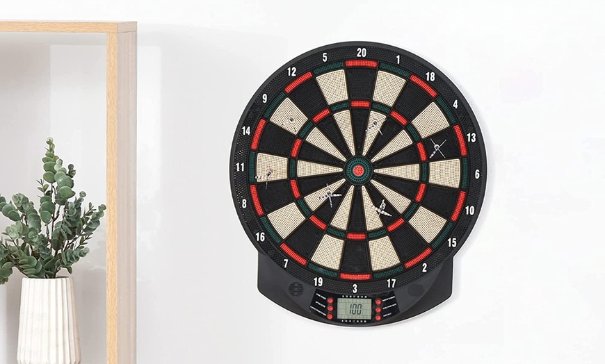 Image 7: HomCom Electronic Dartboard Set