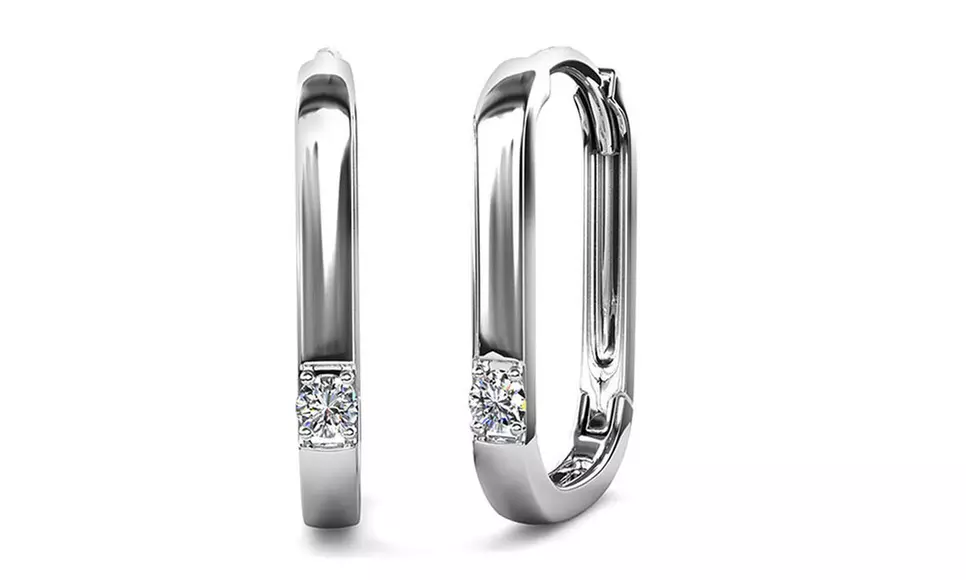 1 o 2 pares de pendientes de moissanita de plata 925 con acabado de diamante de laboratorio, grado A++ - Second Medium