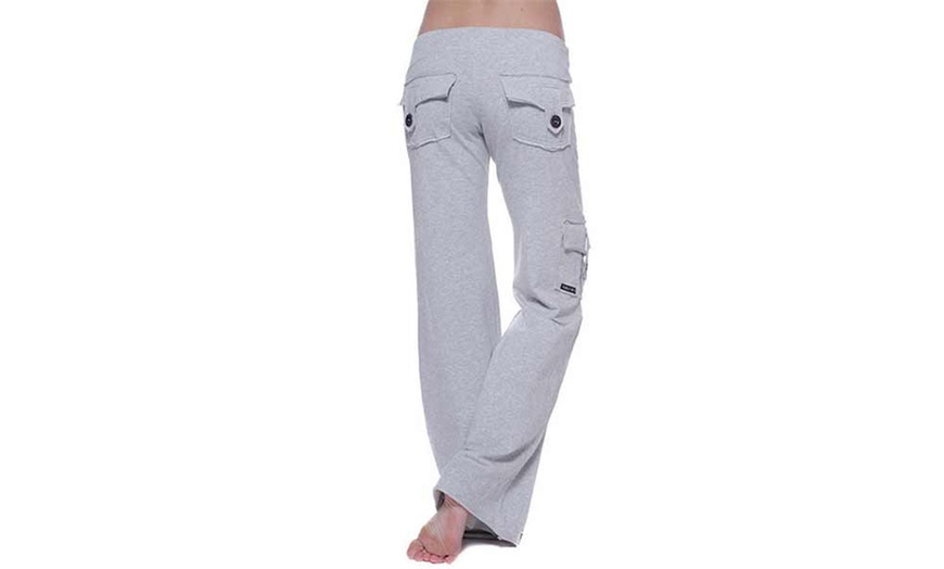 Image 4: Women's Stretch Button Yoga Trousers