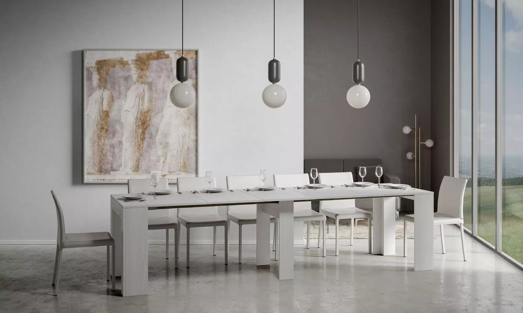 Mesa consola extensible Modem con 3 o 5 extensiones