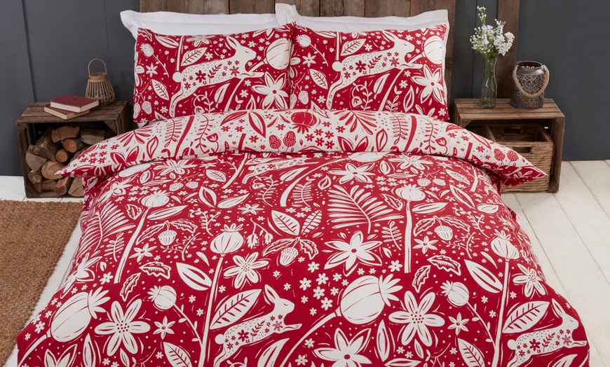 Image 3: Woodland Woodcut Duvet Set
