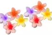 1, 2 ou 4 lots de 4 pinces en forme de fleurs hawaïennes colorées - Second Medium