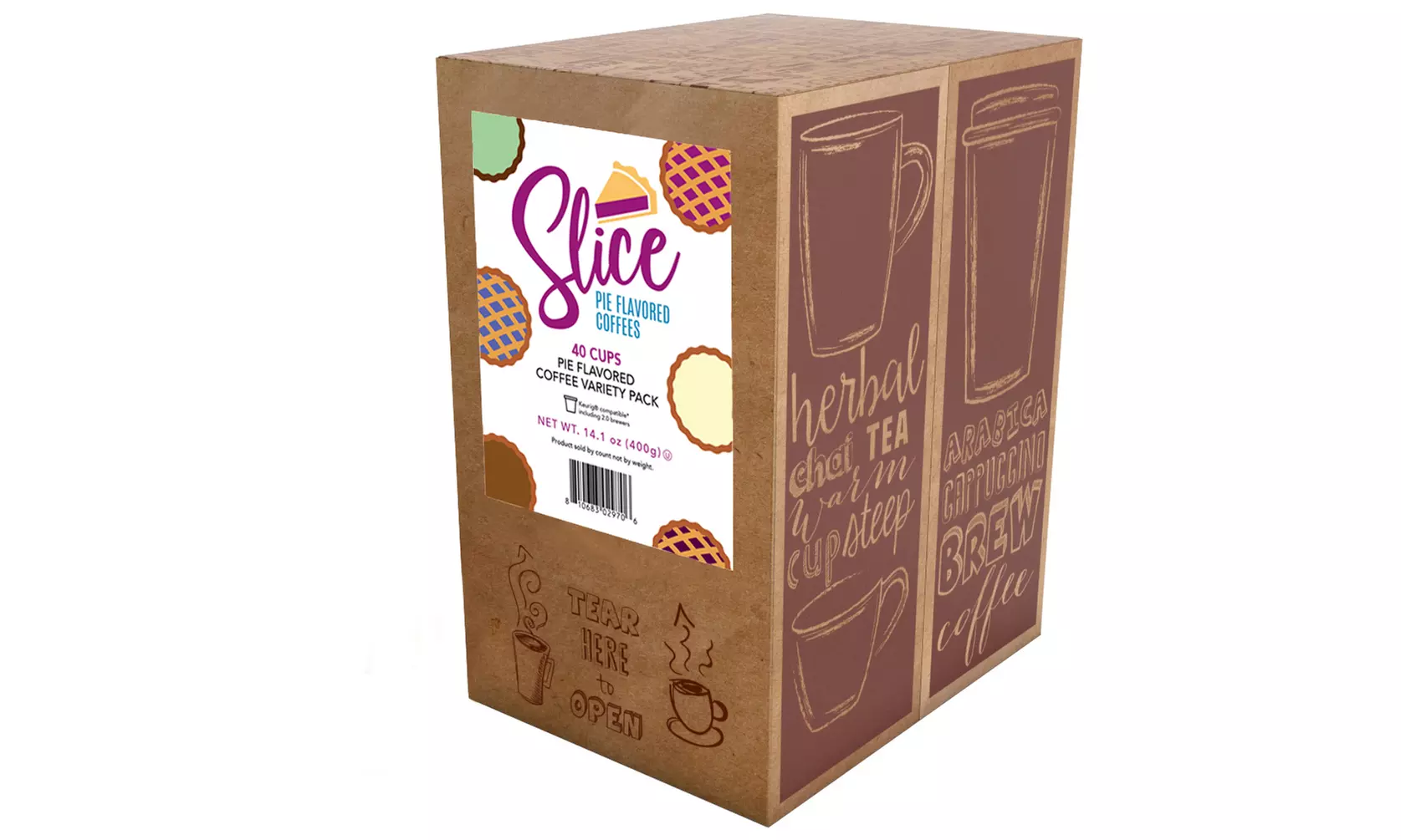Slice Pie Flavored Single-Serve Coffee Cups Variety Pack for Keurig Brewers (40-Count) - Second Medium