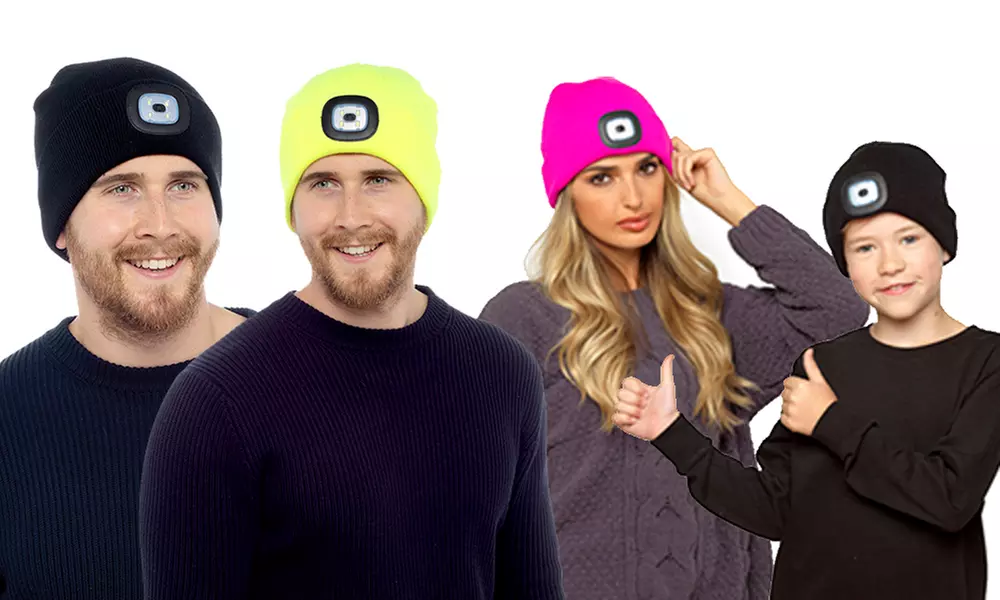 LED Beanie Hat for Men, Women and Kids - Primary Image