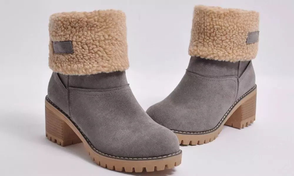 Boots fourrées à talons pour femme - Second Medium