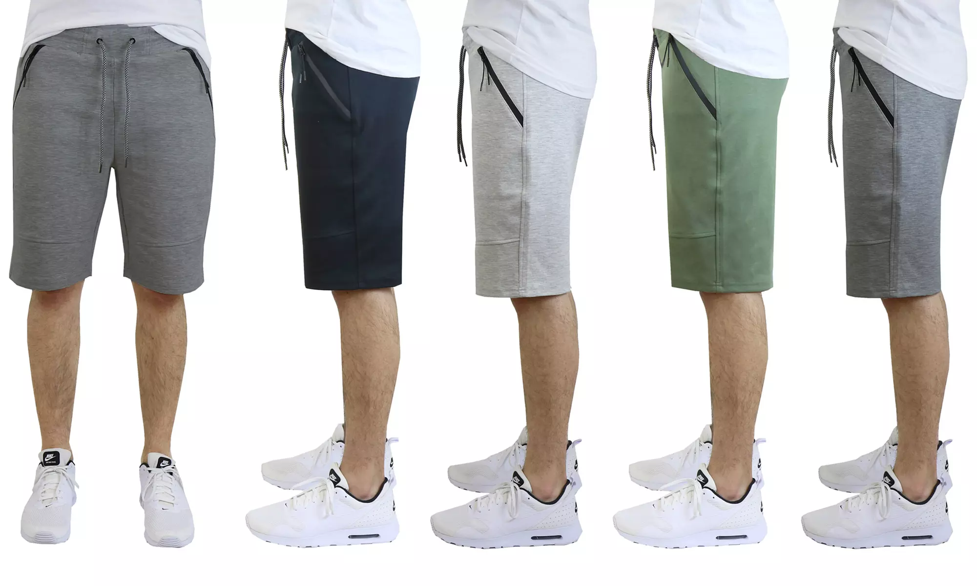 Men's Tech Fleece Slim-Fit Shorts with Zipper Pockets (2- or 3-Pack; S-2XL) - Primary Image