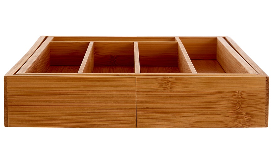 Image 10: Expandable Bamboo Cutlery Tray