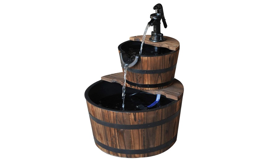 Image 6: Outsunny Wooden Water Fountain