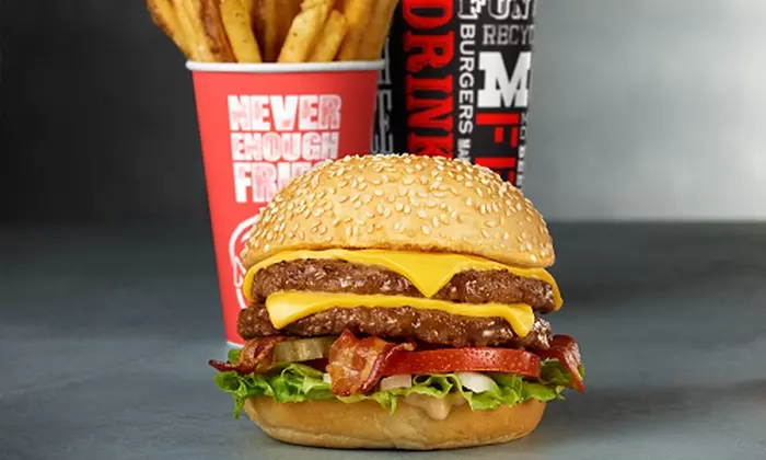 Food and Drinks at Mooyah Burgers, Fries and Shakes (Up to 24% Off). Two Options Available. - Primary Image