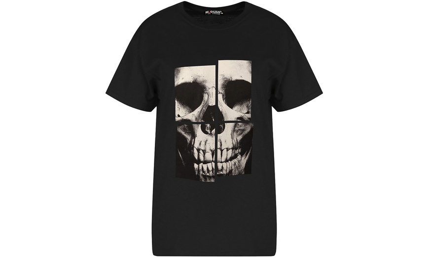 Image 13: Halloween Scary Face Oversized Tshirt 