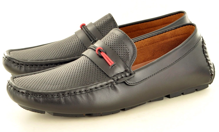 Image 2: Men's Perforated Casual Loafers