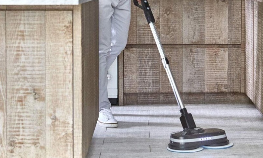 Image 1: Cordless Rechargeable Hard Floor Cleaner and Polisher