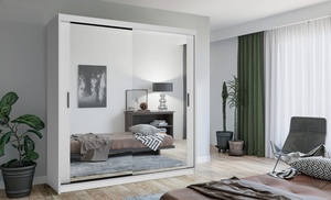 Double Mirror Sliding Door Wardrobe