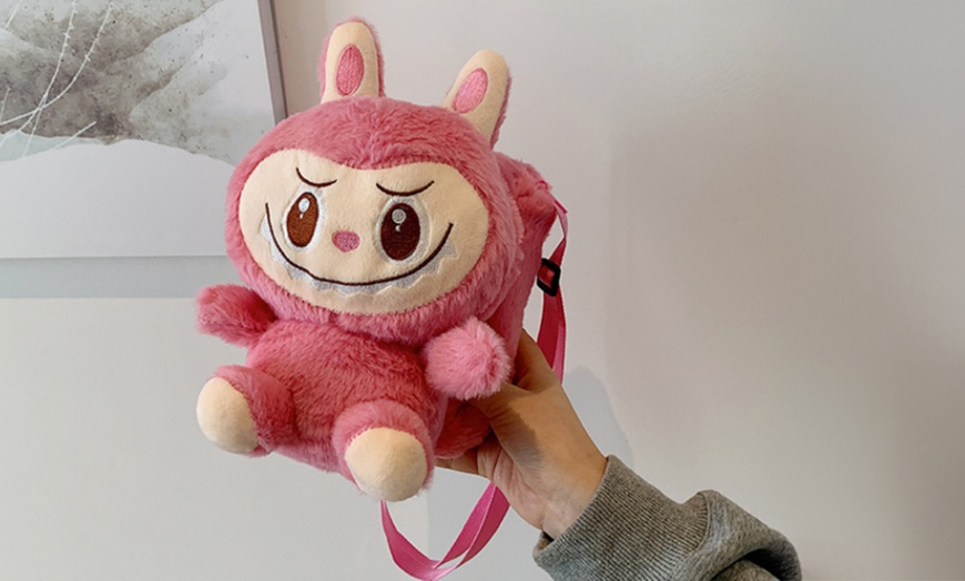 Image 2: Labubu Inspired Backpack or Crossbody Bag