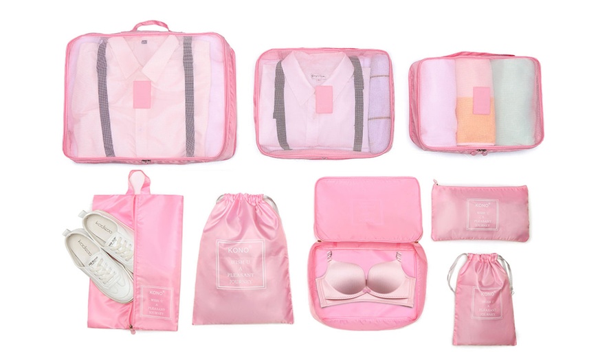 Image 13: Valise rigide avec coque en ABS et 8 sacs de rangement