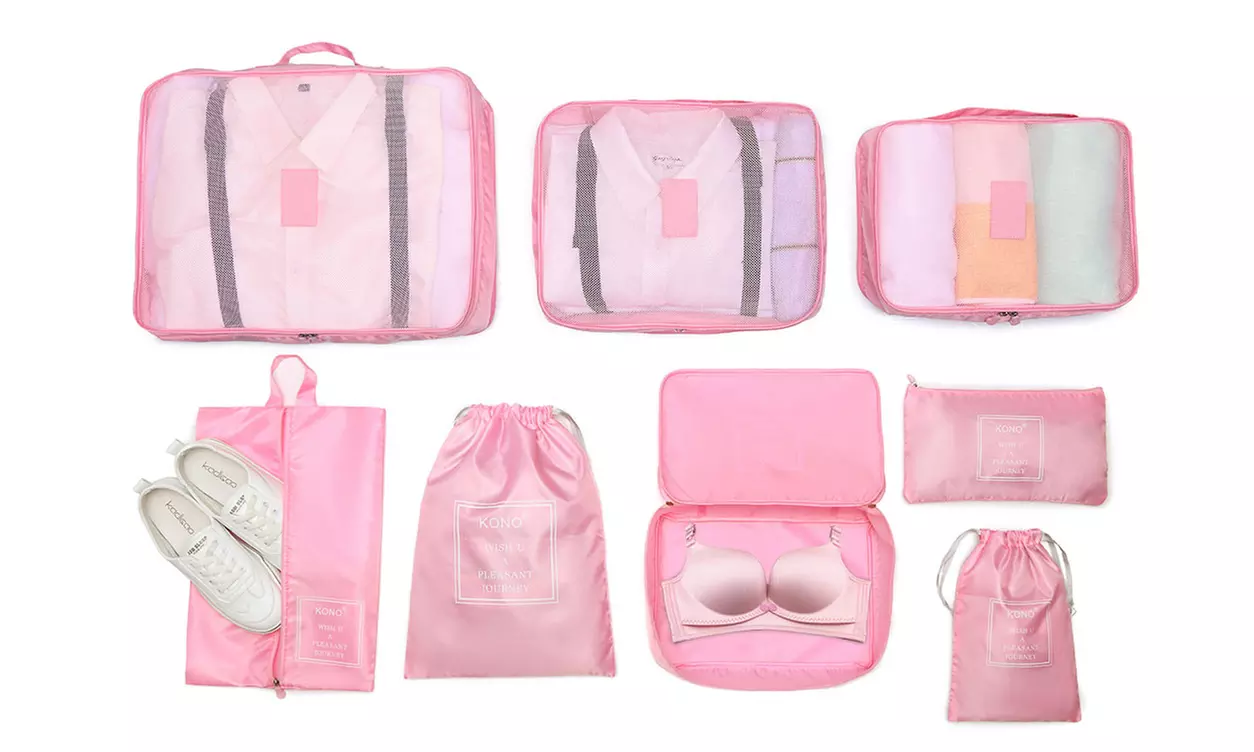 Valise rigide avec coque en ABS et 8 sacs de rangement