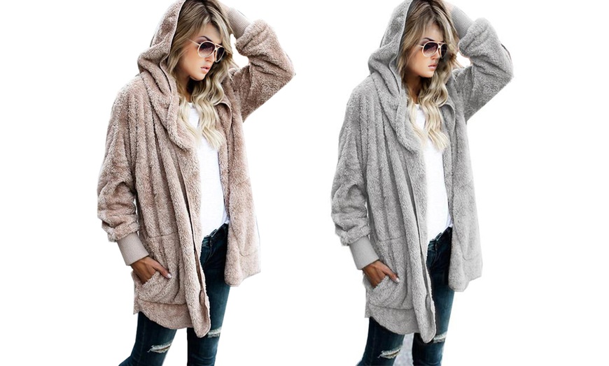 Image 9: Women's Teddy-Hooded Jacket