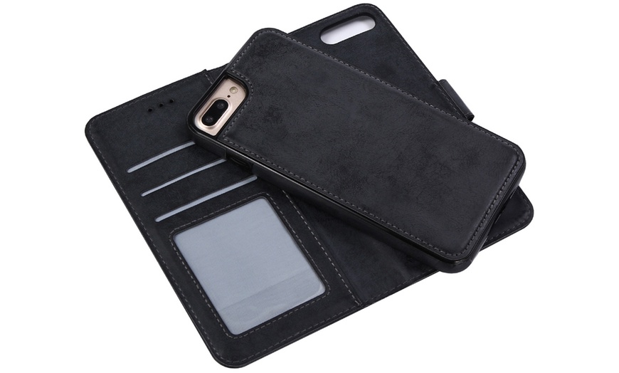 Image 4: Suède wallet cases voor iPhone's