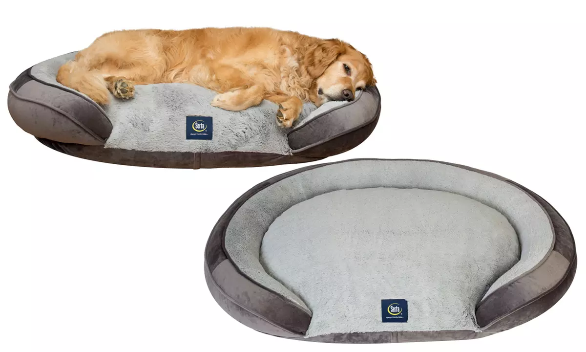 Serta Shredded Foam Oval Couch Dog Bed - Second Medium