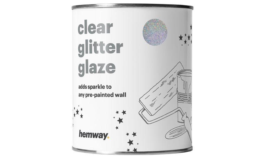 Image 4: Hemway Clear Glitter Paint Glaze