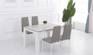 Wooden Dining Table with Chairs or Four-Chair Set