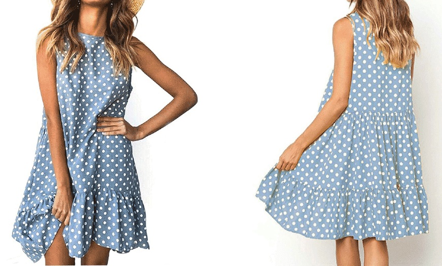 Image 4: Ruffle Polka Dot Dress