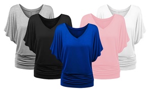 V-Neck Batwing Top