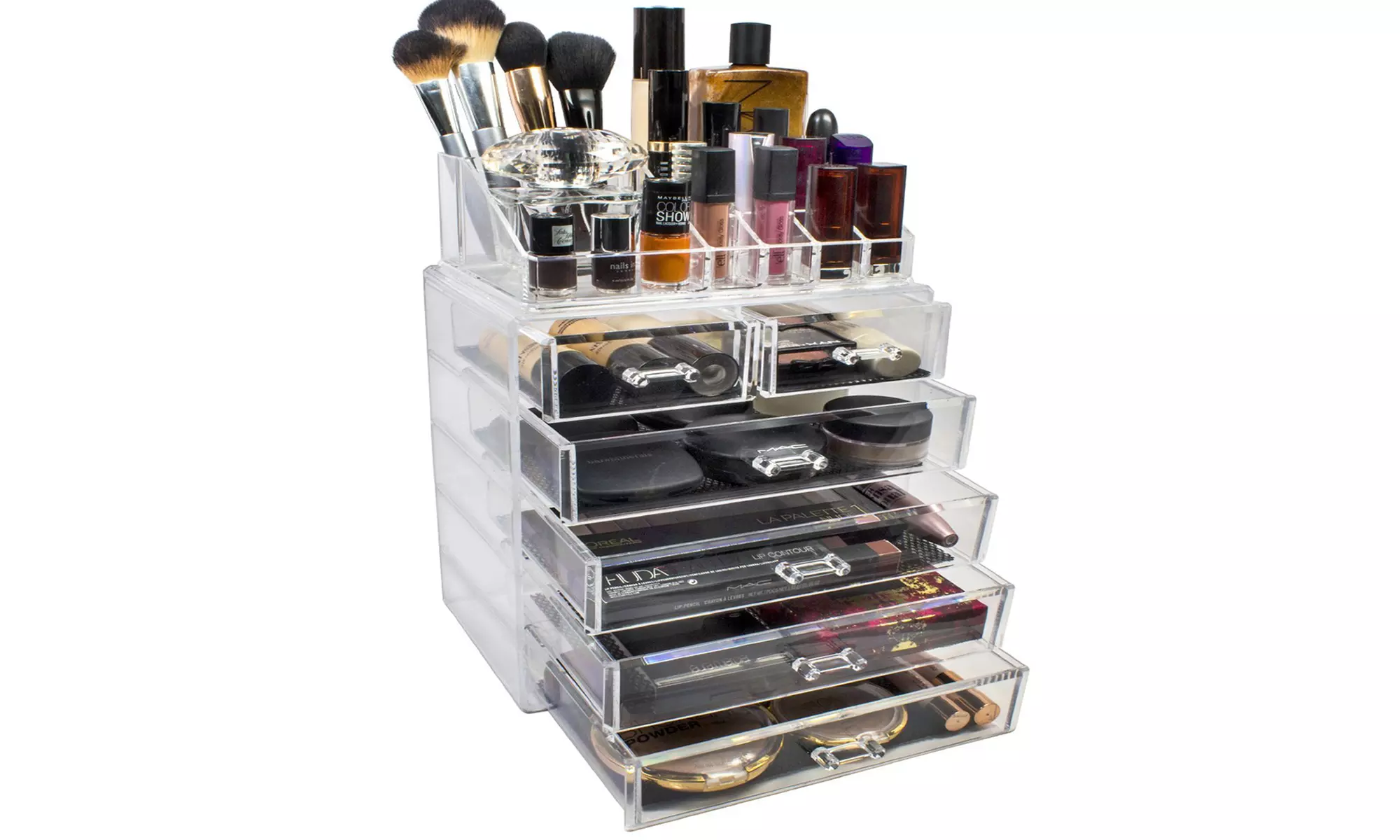 Sorbus Acrylic Makeup and Jewelry Storage Case Display Sets - Second Medium