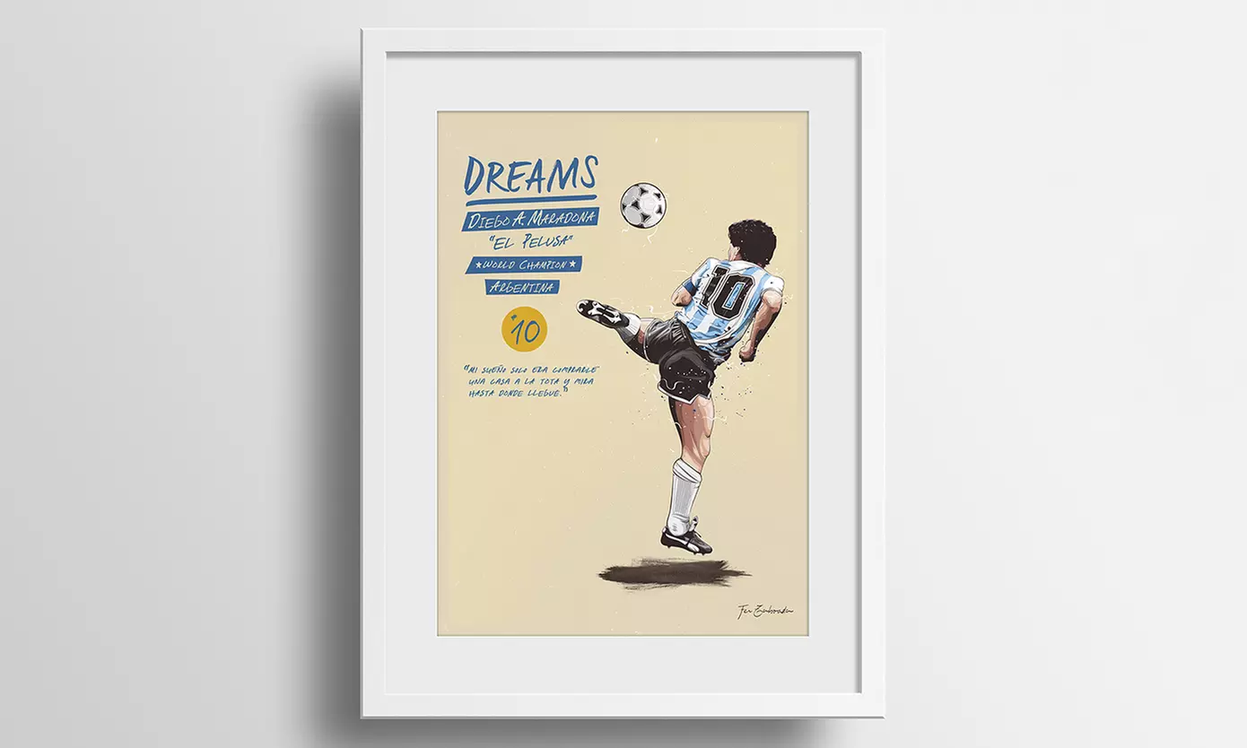 Cuadro con ilustración de fútbol