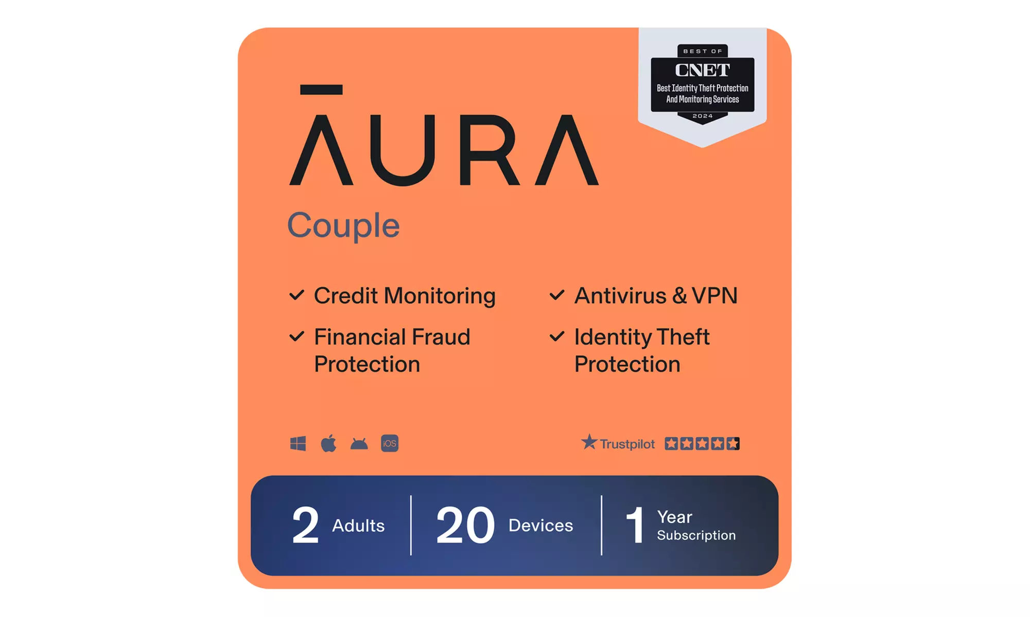 Save on Aura Ultimate Identity & Credit Protection, Antivirus, VPN!