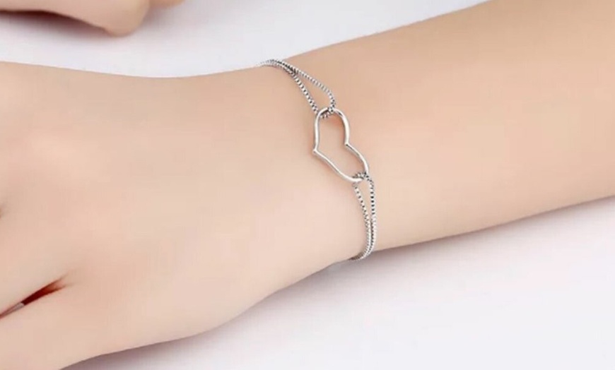 Image 2: Heart Shape Adjustable Bracelet