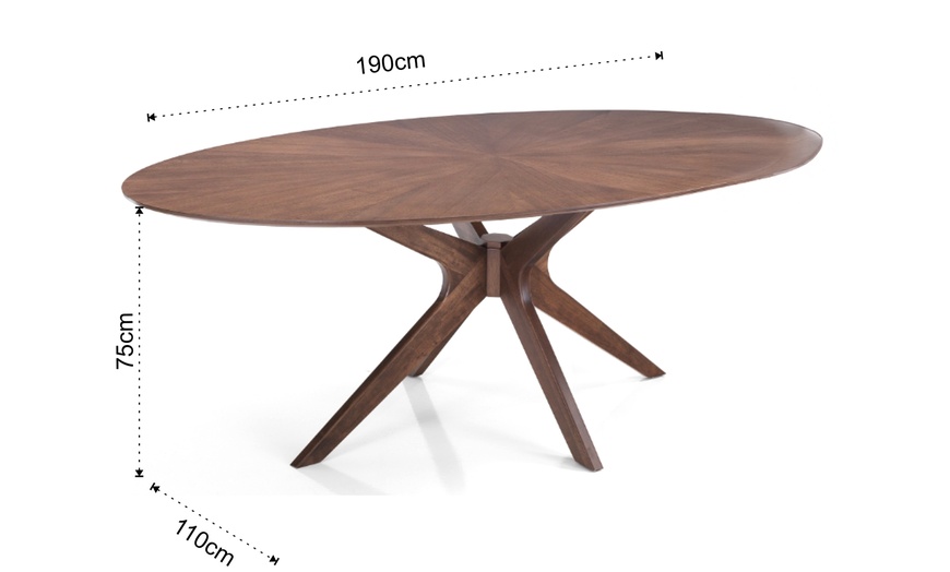 Image 4: Mesa redonda en acabado de madera maciza de Tomasucci