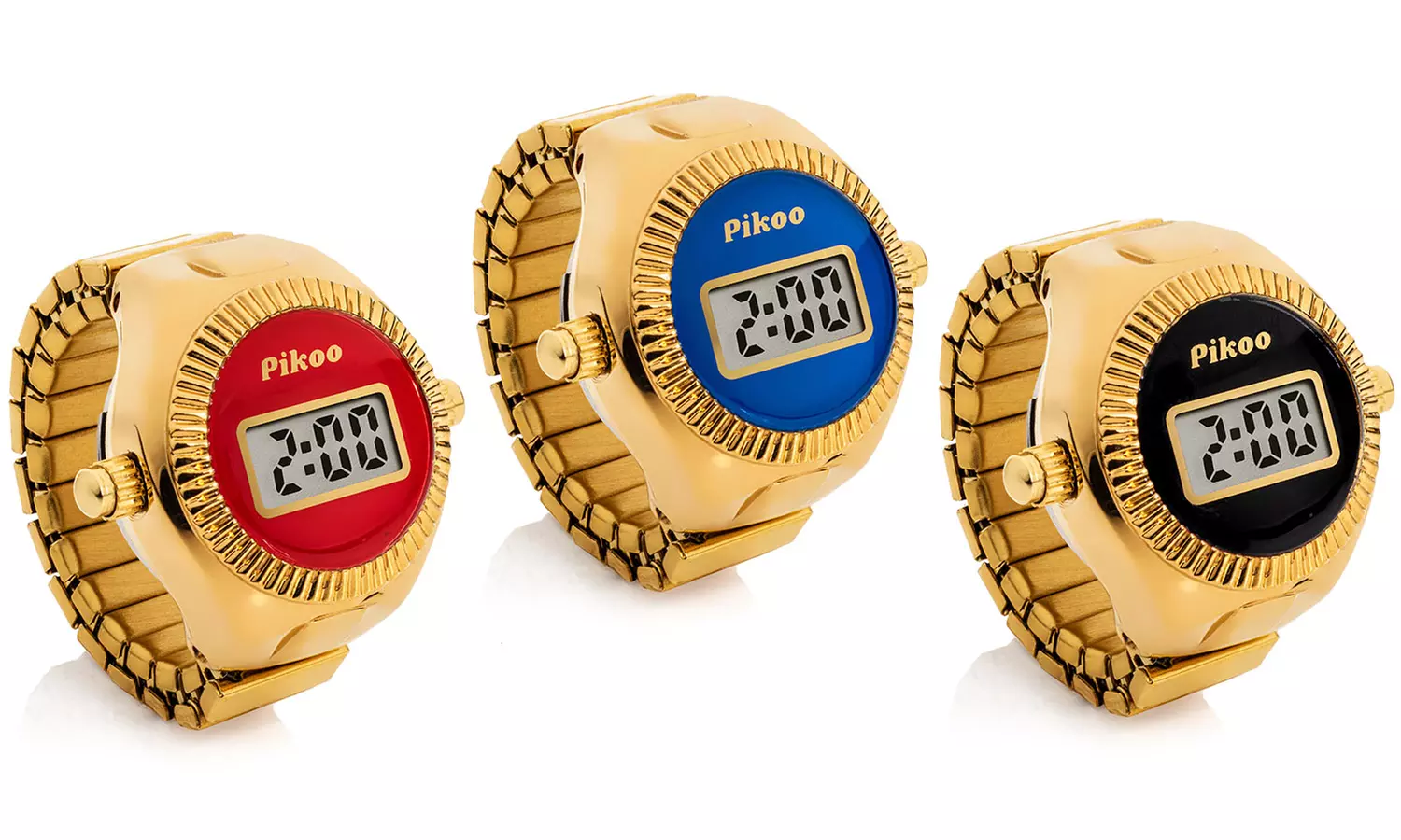 Pikoo: Unisex Digital Ring Watch w/ Movement Made in Japan. One Size Fits Most
 - Primary Image